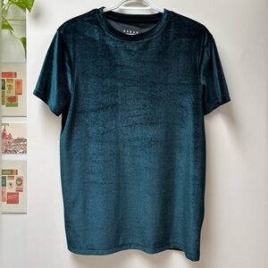 Velvet Short-Sleeve Tee — teal emerald Green